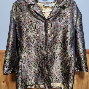 Chicos Design Paisley Blazer Jacket 